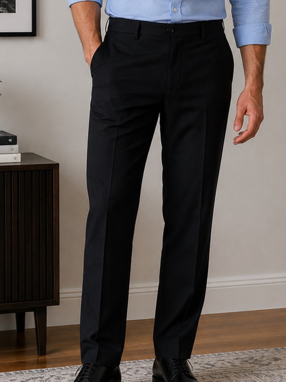 Reed St. James Men’s Black Dress Pants 38x30